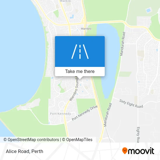 Mapa Alice Road