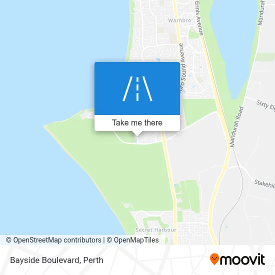 Mapa Bayside Boulevard