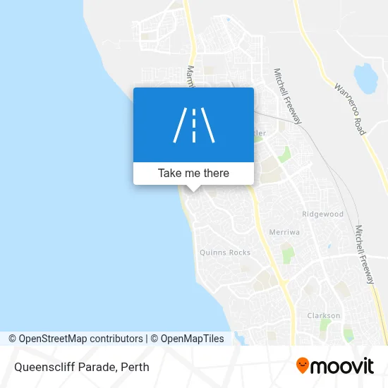 Mapa Queenscliff Parade