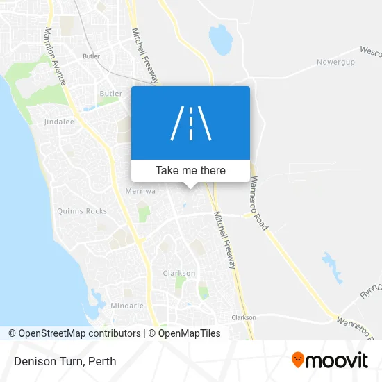 Mapa Denison Turn