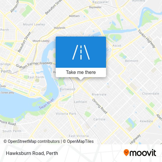 Hawksburn Road map