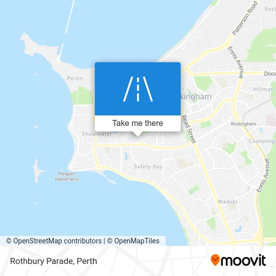 Mapa Rothbury Parade