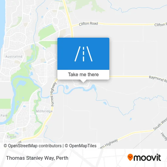 Mapa Thomas Stanley Way