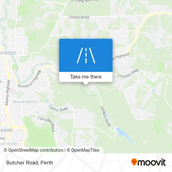 Mapa Butcher Road