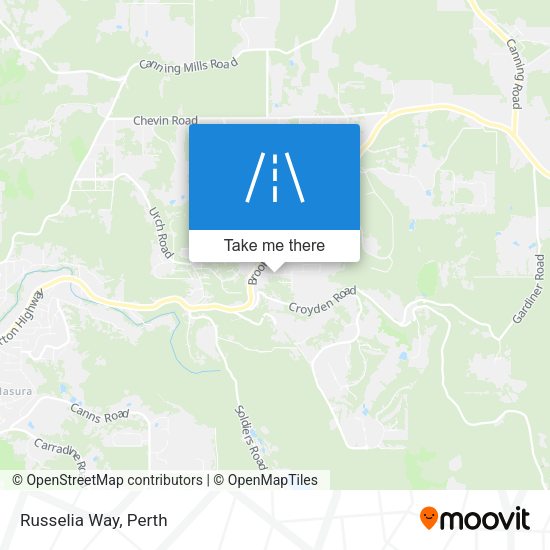 Russelia Way map