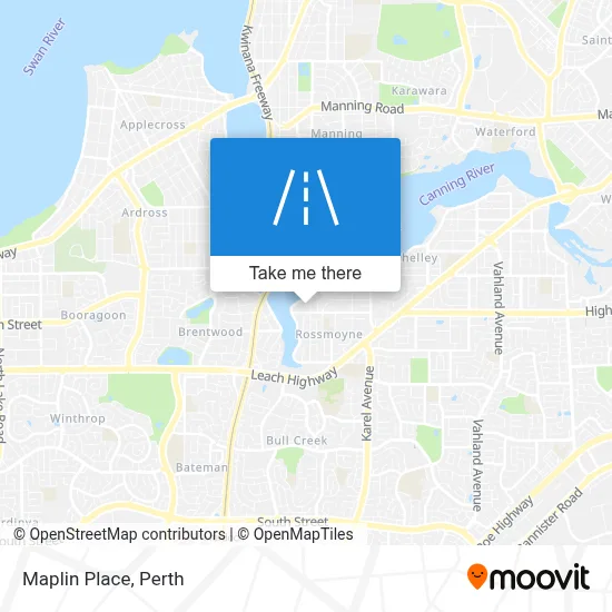 Mapa Maplin Place