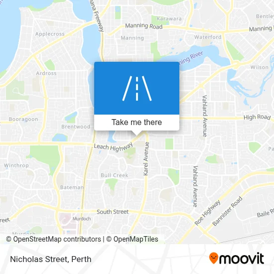 Mapa Nicholas Street