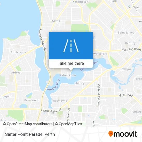 Mapa Salter Point Parade