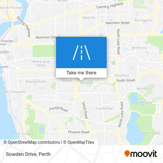 Mapa Sowden Drive