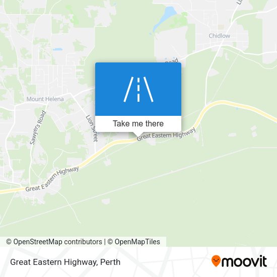 Great Eastern Highway map