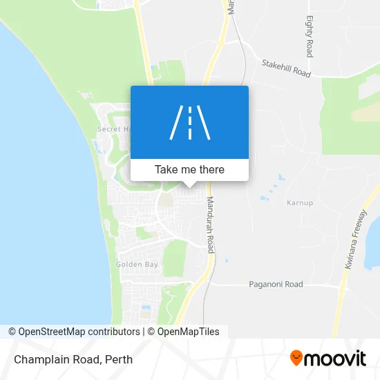 Mapa Champlain Road
