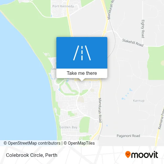 Mapa Colebrook Circle