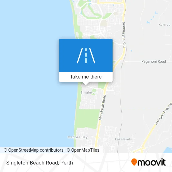 Mapa Singleton Beach Road
