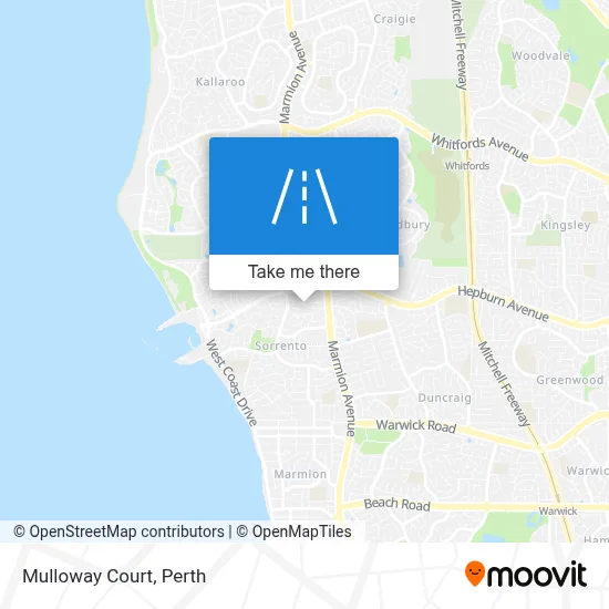 Mapa Mulloway Court