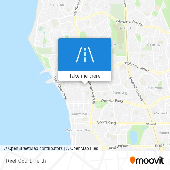 Mapa Reef Court