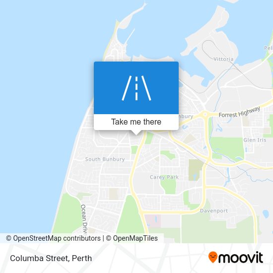 Columba Street map