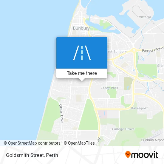 Mapa Goldsmith Street