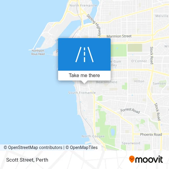 Mapa Scott Street