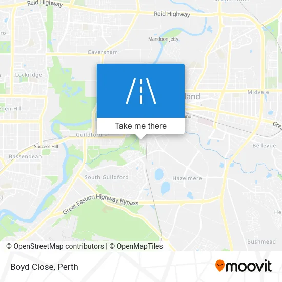 Mapa Boyd Close