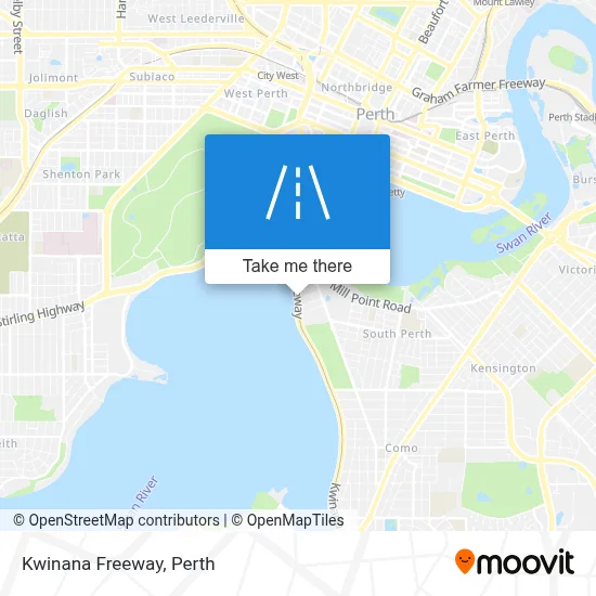 Mapa Kwinana Freeway