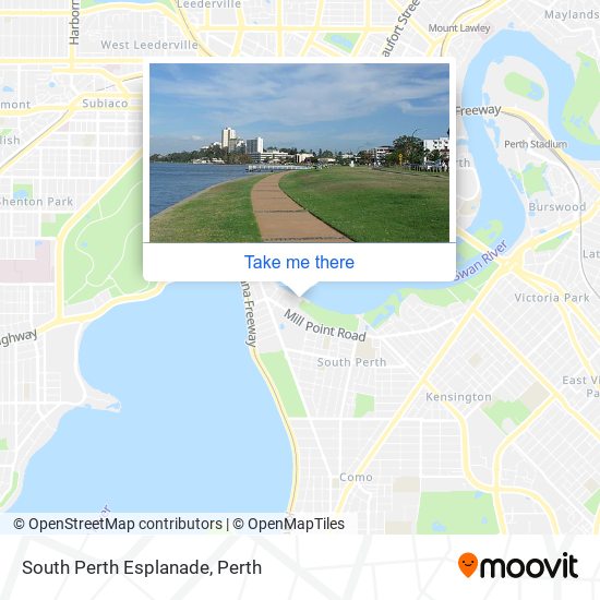 South Perth Esplanade map