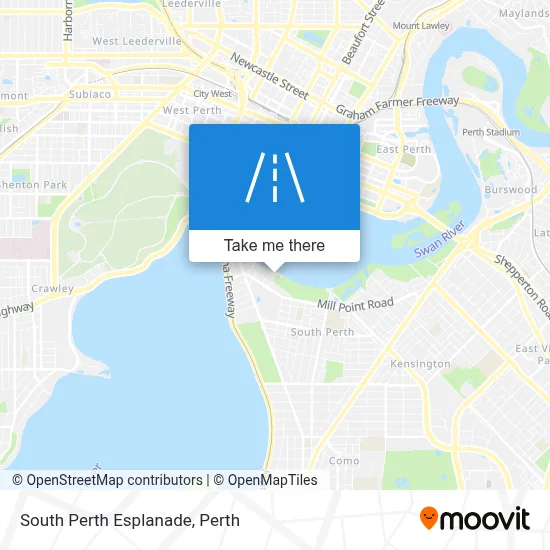 Mapa South Perth Esplanade