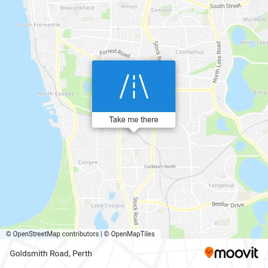 Mapa Goldsmith Road
