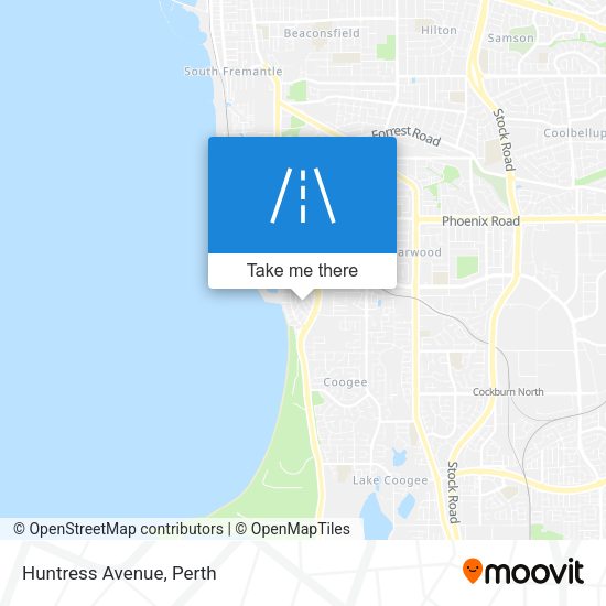 Huntress Avenue map