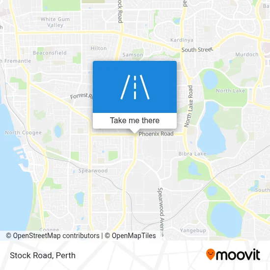 Perth Mapa ¿Cómo llegar a Stock Road, Spearwood en autobús o tren?