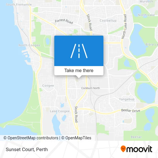 Mapa Sunset Court