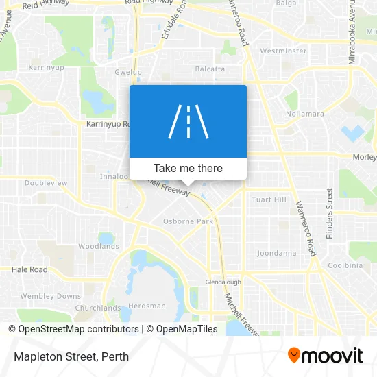 Mapa Mapleton Street