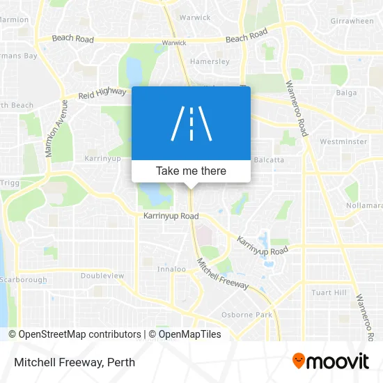 Mapa Mitchell Freeway