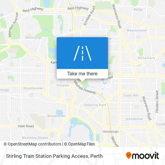 Stirling Train Station Parking Access map