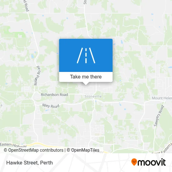 Mapa Hawke Street