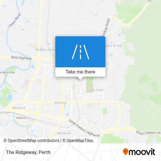 Perth Mapa ¿Cómo llegar a The Ridgeway, Swan View en autobús o tren?