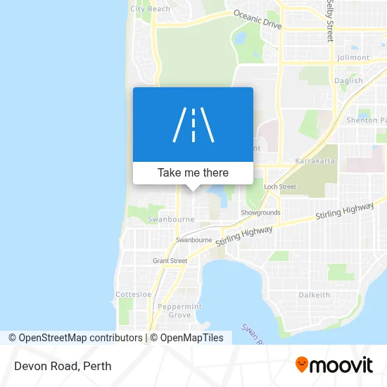 Mapa Devon Road