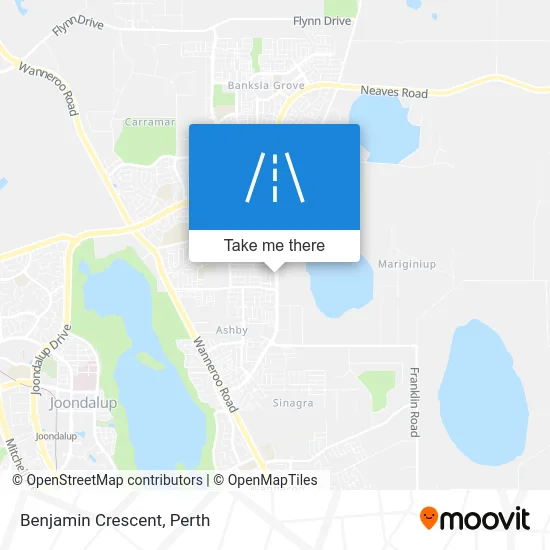 Mapa Benjamin Crescent