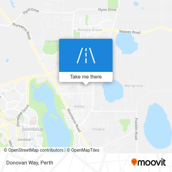 Mapa Donovan Way