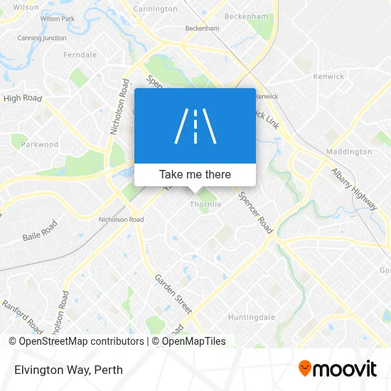Mapa Elvington Way