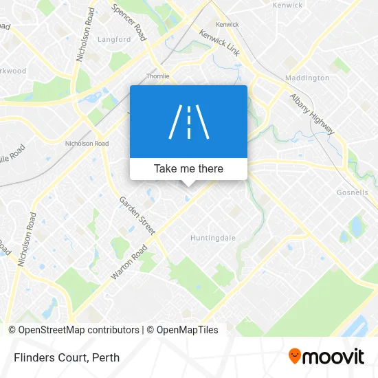 Mapa Flinders Court
