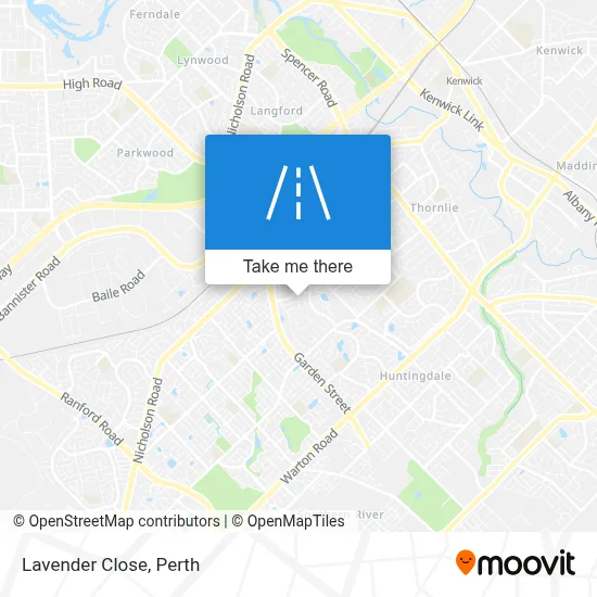 Mapa Lavender Close