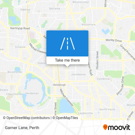 Mapa Garner Lane