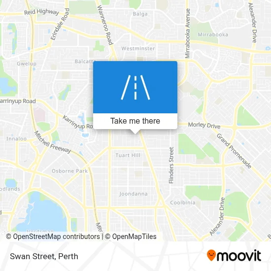 Mapa Swan Street