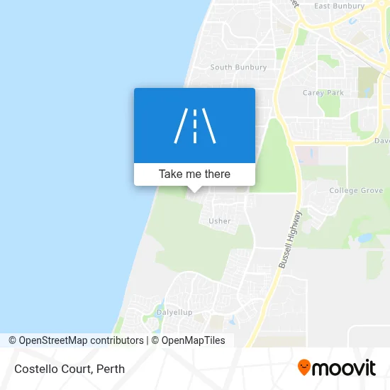 Mapa Costello Court