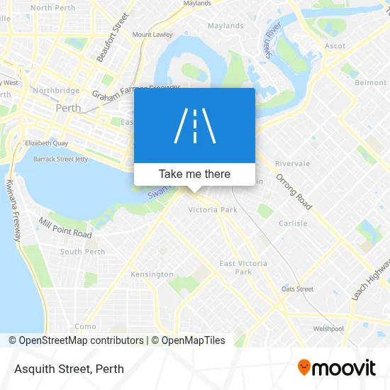 Mapa Asquith Street