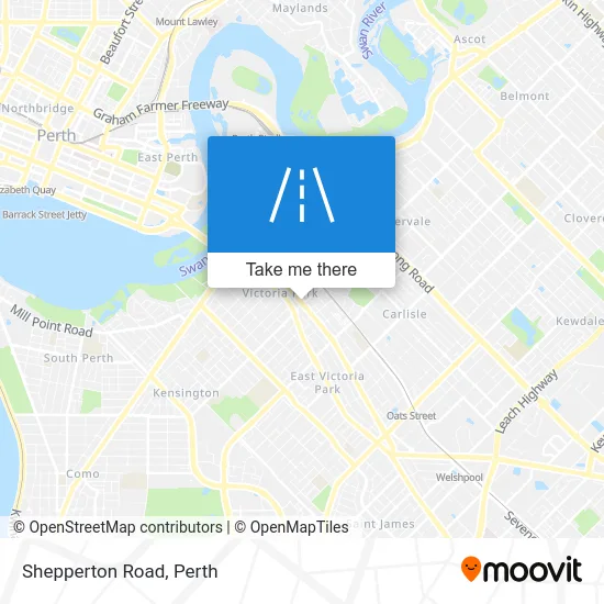 Mapa Shepperton Road