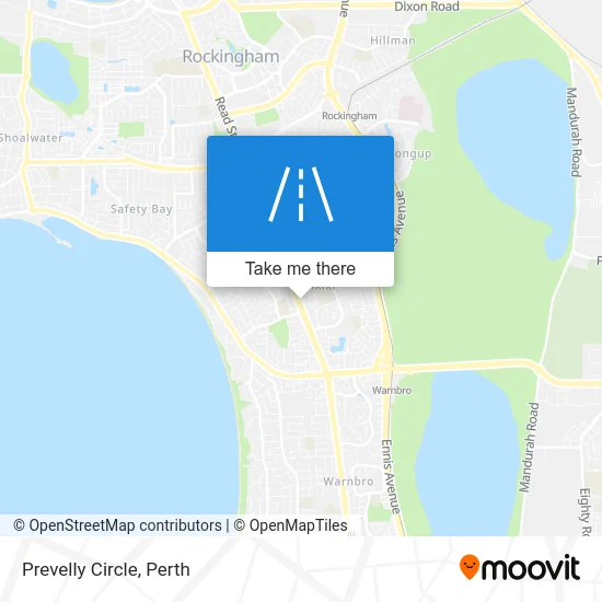 Mapa Prevelly Circle