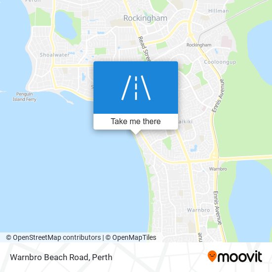 Warnbro Beach Road map