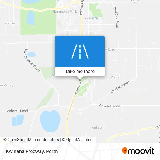 Mapa Kwinana Freeway