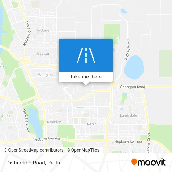 Mapa Distinction Road